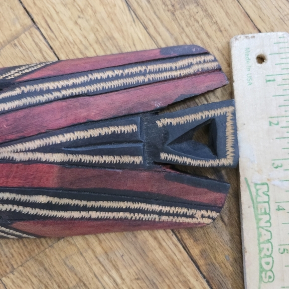 VTG African Tribal Wooden Kenya Mask Hand Carved and Painted * Chip - Picture 12 of 12